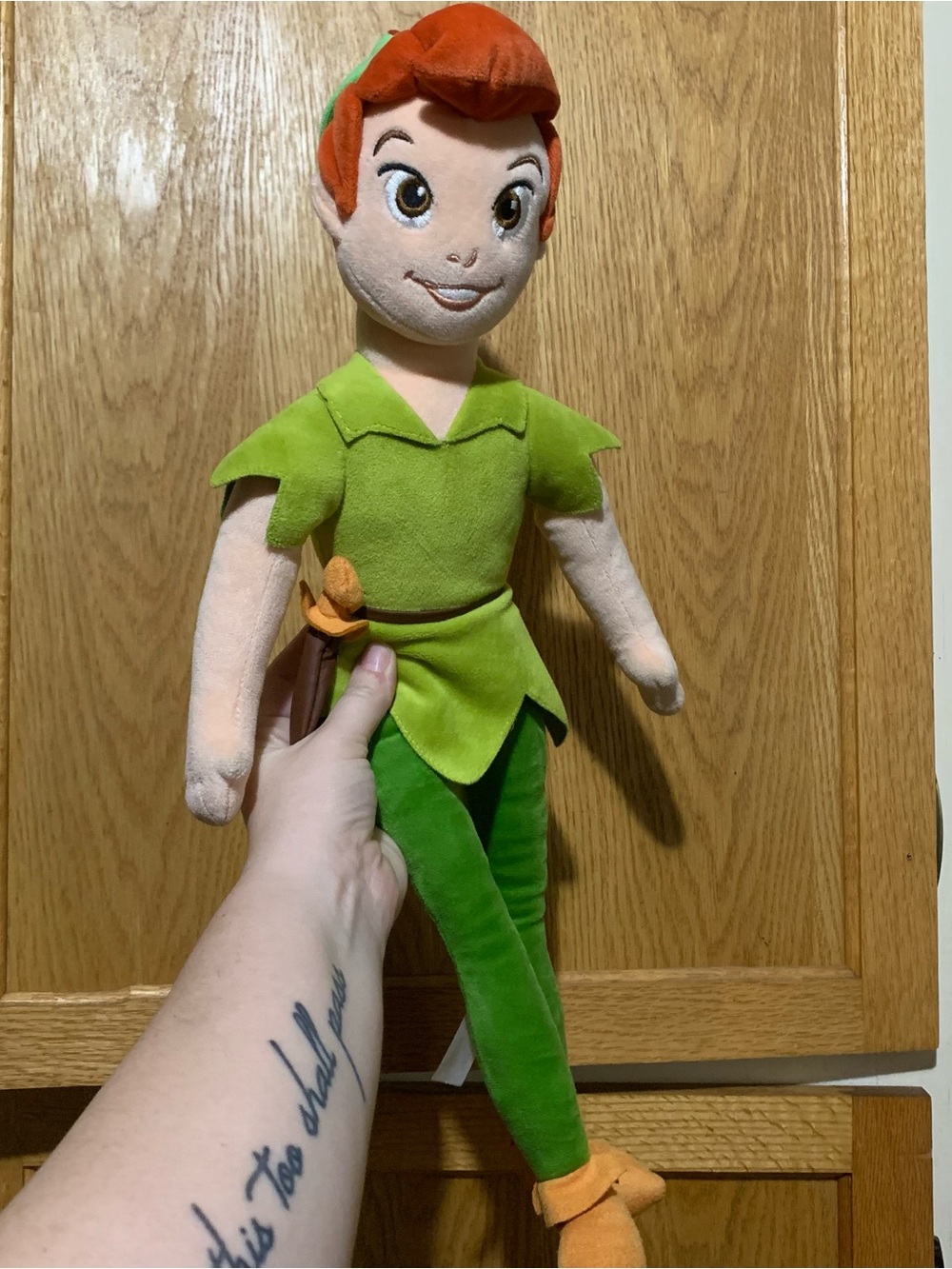 Peter Pan Neverland Disney Collectible Sword Green Plush Stuffed Toy Approx 21"